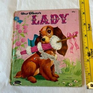 🍀2/10.00🍀Vintage Walt Disney's Lady Whitman Tell-A-Tale Book ,Lady & the Tramp
